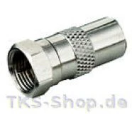 Sat F-Adapter F-Stecker auf Koax-Stecker