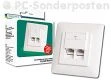 Kat.6, Unterputzdose, 2 x RJ45, Cat.6 geschirmt,  orig. DIGITUS