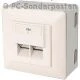 Kat.6, Aufputzdose, 2 x RJ45, Cat.6 geschirmt,  orig. DIGITUS